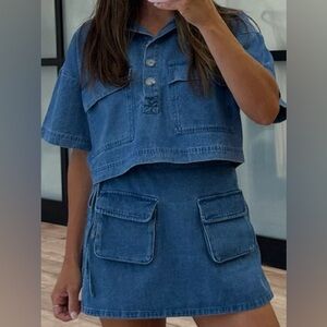 Denim Relic Utility Top - Size Medium - NWT